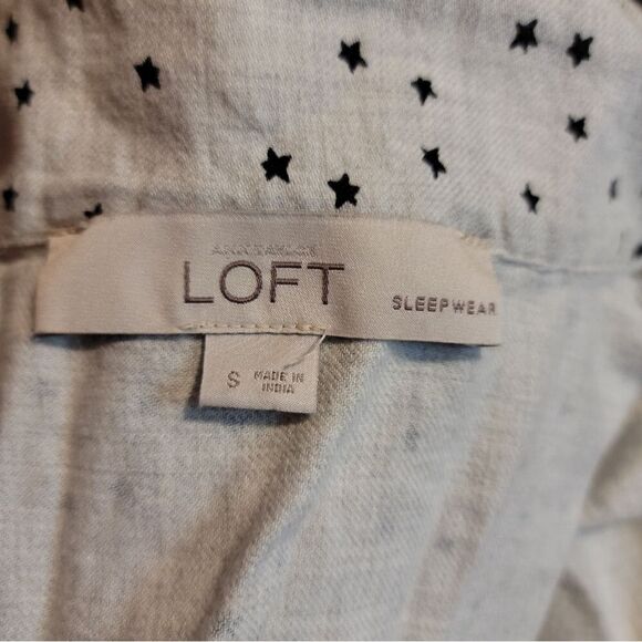Ann Taylor LOFT Stars Button Up Pajama Top Size Small - Picture 4 of 9